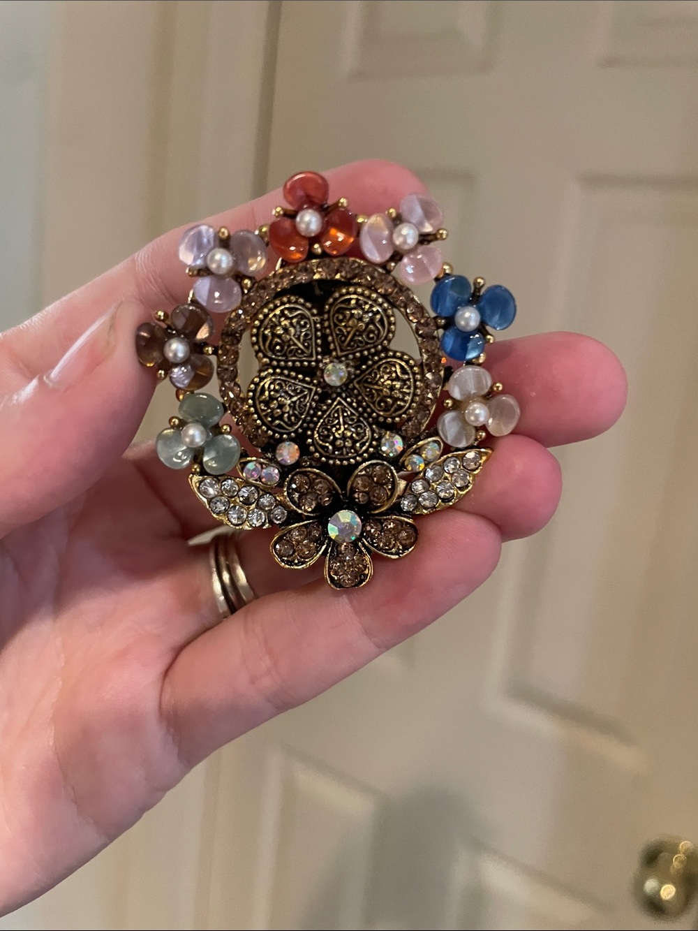 Colorful Flowers Brooch